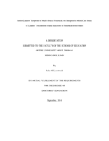 Senior Leaders’ Response to Multi-Source Feedback: An Interpretive Multi-Case Study