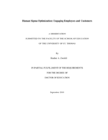 Human Sigma Optimization: Engaging Employees and Customers