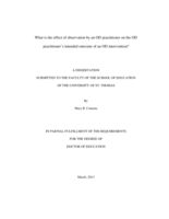 What is the effect of observation by an OD practitioner on the OD practitioner’s intended outcome of an OD intervention?