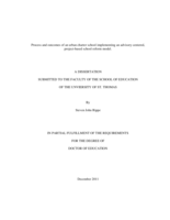 Process and outcomes of an urban charter school implementing an advisory centered, project-based school reform model