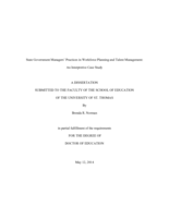 State Government Managers’ Practices in Workforce Planning and Talent Management: An Interpretive Case Study