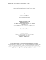 Addressing Physical Health in Social Work Practice