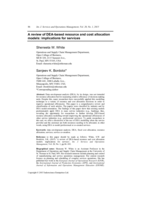 A Review of DEA-based Resource and Cost Allocation models: Implications for services