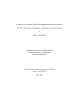 A Mutual Aid Conceptual Model for Teaching Interprofessional Education: The Art of Developing Collaboration, Cooperation, and Communication