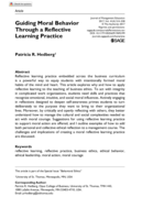 Guiding Moral Behavior Through a Reflective Learning Practice