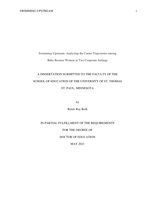 Swimming Upstream: Analyzing the Career Trajectories among Baby Boomer Women in Two Corporate Settings