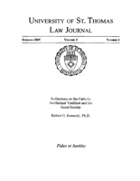 Reflections on the Catholic Intellectual Tradition and the Good Society