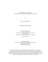 Mental Health Case Management: The Perspective of Nursing Home Social Service Personnel