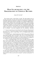 Mass Incarceration and the Proliferation of Criminal Records