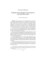 Corporations, Foreign Investments, and U.S. Elections
