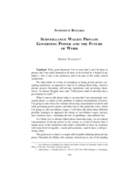 Surveillance Wages: Private Governing Power and the Future of Work