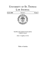 Sacrifice, the Common Good, and the Catholic Lawyer