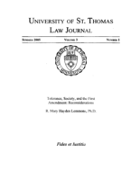 Tolerance, Society, and the First Amendment: Reconsiderations