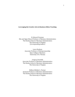 Leveraging the Creative Arts in Business Ethics Teaching