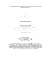 Assessing Expressed Emotion Influences on Autistic Symptoms/Behaviors: A School Social Worker Perspective