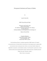 Disorganized Attachment and Trauma in Children