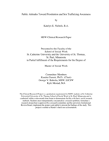 Public Attitudes Toward Prostitution and Sex Trafficking Awareness