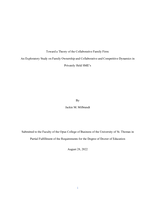 Toward a Theory of the Collaborative Family Firm: An Exploratory Study on Family Ownership and Collaborative and Competitive Dynamics in Privately Held SME’s