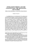 Intelligent Design and the Constitution: The Truth Will Set Us Free (Reflections on Kitzmiller v. Dover Area School District)
