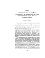Commemoration of the Fifth Anniversary of the Decision to Open the University of St. Thomas School of law
