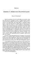 America's Ambiguous Exceptionalism