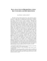 Data Analytics in Higher Education: Key Concerns and Open Questions