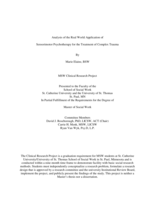 Analysis of the Real World Application of Sensorimotor Psychotherapy for the Treatment of Complex Trauma