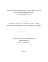 How Does Hybrid Project Management Contribute to Managing Change in a Volatile and Uncertain Context in the Financial Services Industry: An Interpretive Multiple Case Study