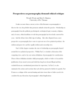 Perspectives on Pornography Demand Ethical Critique