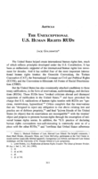 The Unexceptional U.S. Human Rights RUDs