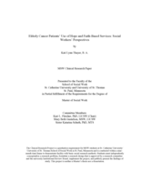 Elderly Cancer Patients’ Use of Hope and Faith-Based Services: Social Workers’ Perspectives