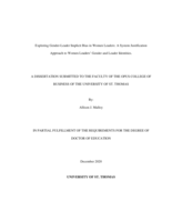 Exploring Gender-Leader Implicit Bias in Women Leaders: A System Justification Approach to Women Leaders' Gender and Leader Identities