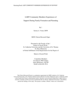 LGBT Community Members Experiences of Support During Family Formation and Parenting