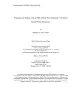 Preparation of Students with an EBD for Life Post-Graduation: The School Social Worker Perspective