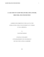 A CASE STUDY ON SAUDI’S HEALTH–RELATED ATTITUDE, BEHAVIOR, AND CONSCIOUSNESS