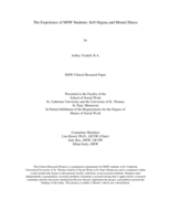 The Experience of MSW Students: Self-Stigma and Mental Illness