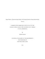 Impact Radius: A Phenomenological Study of the Principal Experience During Superintendent Turnover