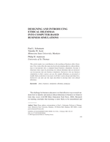 Designing and Introducing Ethical Dilemmas into Computer-Based Simulations