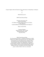 Caregiver Support within the Dementia Context: Best Practices in Responding to Ambiguous Loss