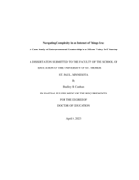 Navigating Complexity in an Internet of Things Era: A Case Study of Entrepreneurial Leadership in a Silicon Valley IoT Startup