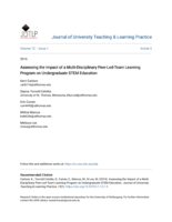 Assessing the Impact of a Multi-Disciplinary Peer-Led-Team Learning Program on Undergraduate STEM Education