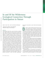 In and of the Wilderness: Ecological Connection throughParticipation in Nature