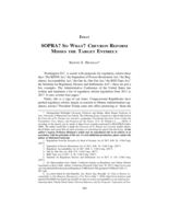 SOPRA? So What? Chevron Reform Misses the Target Entirely