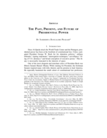 The Past, Present, and Future of Presidential Power