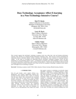 Does Technology Acceptance Affect E-Learning in a Non-Technology Intensive Course?