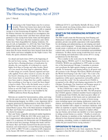 Third Time’s The Charm? The Horseracing Integrity Act of 2019