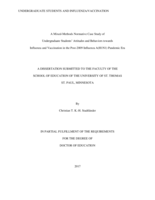 A Mixed-Methods Normative Case Study of Undergraduate Students' Attitudes and Behaviors towards Influenza and Vaccination in the Post-2009 Influenza A(H1N1) Pandemic Era