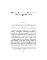 A Biblical Value in the Constitution: Mercy, Clemency, Faith and History