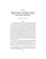 Reinvigorating the Federal Pardon Process: What the President Can Learn from the States