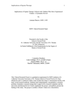 Implications of Equine Therapy Utilized with Children Who Have Experienced Trauma: A Systematic Review